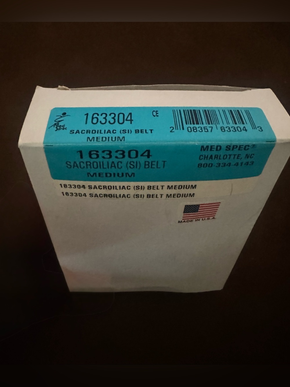 Med Spec SI Belt Medium Model # 163304